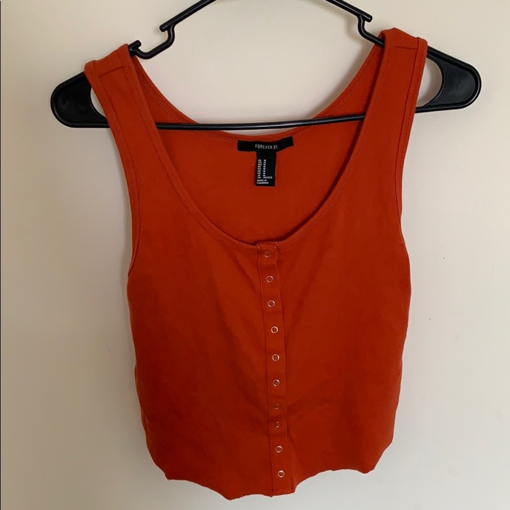 Forever 21 M orange crop top